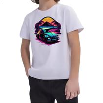 Camiseta Infantil Fusca Sunset Art