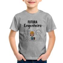 Camiseta Infantil Futura Engenheira - Foca na Moda