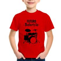 Camiseta Infantil Futuro Baterista - Foca na Moda