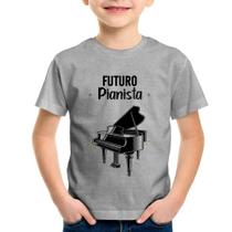 Camiseta Infantil Futuro Pianista - Foca na Moda