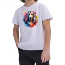 Camiseta Infantil Galgo afegao Watercolor Arte Camiseta Infantil Galgo afegao Watercolor Arte
