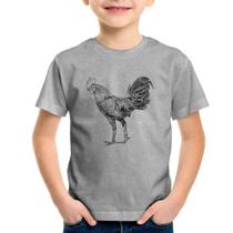 Camiseta Infantil Galo Desenho - Foca na Moda