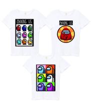 Camiseta Infantil Game Among Us Kit Com 3 Peças