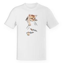 Camiseta Infantil Gatinho saindo pra fora Camiseta Infantil Gatinho saindo pra fora