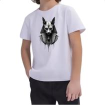 Camiseta Infantil Gato Farao Camiseta Infantil Gato Farao
