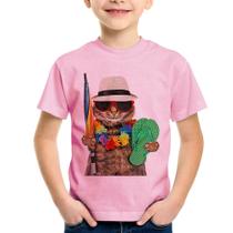 Camiseta Infantil Gato nas Férias - Foca na Moda