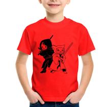 Camiseta Infantil Gatos Jedi - Foca na Moda