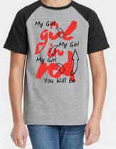 Camiseta Infantil Girl In Red Exclusiva Camiseta Infantil Girl In Red Exclusiva