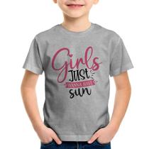 Camiseta Infantil Girls Just Wanna Have Sun - Foca na Moda