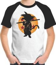 Camiseta Infantil Goku E As Esfera Do Dragão