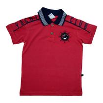 Camiseta Infantil Gola Polo Club Vermelho