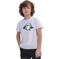 Camiseta Infantil Golfinho no ziper