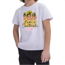 Camiseta Infantil Gospel Deus tem controle