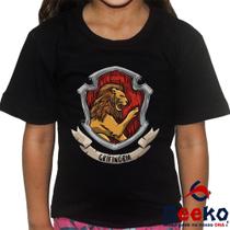 Camiseta Infantil Grifinória 100% Algodão Harry Potter Hogwarts Gryffindor Geeko 02