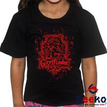 Camiseta Infantil Grifinória 100% Algodão Harry Potter Hogwarts Gryffindor Geeko 04
