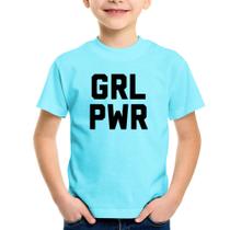 Camiseta Infantil Grl Pwr - Girl Power - Foca na Moda