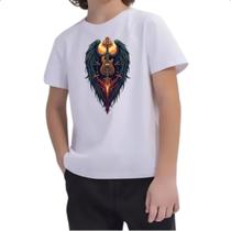 Camiseta Infantil Guitarra Asas de Anjo