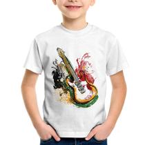 Camiseta Infantil Guitarra Reggae - Foca na Moda