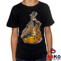 Camiseta Infantil Guns N Roses 100% Guitarra Slash Rock Geeko