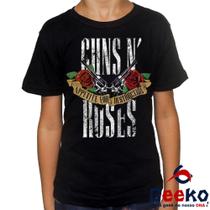 Camiseta Infantil Guns N Roses 100% Rock Geeko