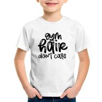 Camiseta Infantil Gym Hair Don't Care - Foca na Moda