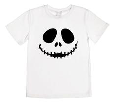 Camiseta Infantil Halloween Fantasma Jack Esqueleto Caveira