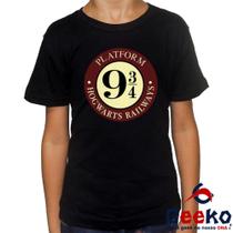 Camiseta Infantil Harry Potter 100% Algodão Plataforma 9 3/4 Hogwarts Geeko 01
