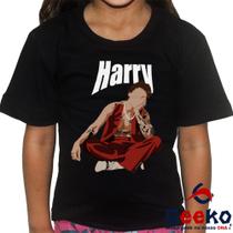 Camiseta Infantil Harry Styles 100% Algodão Harry Pop Geeko Camiseta Infantil Harry Styles 100% Algodão Harry Pop Geeko