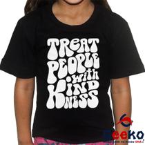 Camiseta Infantil Harry Styles 100% Algodão Harry Treat People With Kindness Geeko Pop
