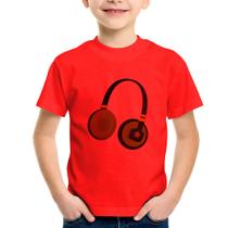 Camiseta Infantil Headphone Verde - Foca na Moda