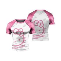 Camiseta Infantil Hello Kitty Sanrio Com Estampa De Desenho Animado, Camiseta Casual De Verão Para