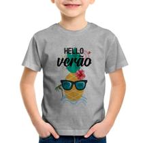 Camiseta Infantil Hello Verão - Foca na Moda