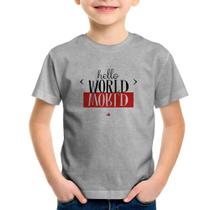 Camiseta Infantil Hello World - Foca na Moda