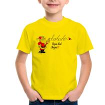 Camiseta Infantil Ho Ho Ho Papai Noel Chegou - Foca na Moda