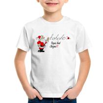 Camiseta Infantil Ho Ho Ho Papai Noel Chegou - Foca na Moda