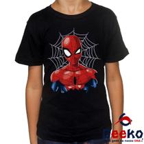 Camiseta Infantil Homem-Aranha 100% Algodão Homem Aranha Spiderman Geeko