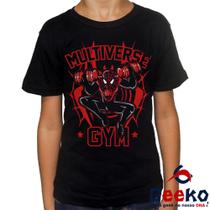 Camiseta Infantil Homem Aranha 100% Algodão Multiverse Gym Homem Aranha Spiderman Geeko
