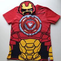 Camiseta Infantil Homem de Ferro com Máscara, Manga Curta, Gola redonda - Marvel Avengers