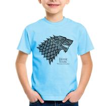 Camiseta Infantil House Stark: Winter is Coming - Foca na Moda