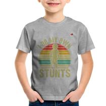 Camiseta Infantil I do my own stunts - Foca na Moda