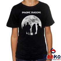 Camiseta Infantil Imagine Dragons 100% Algodão Geeko Rock Indie