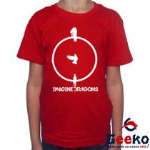 Camiseta Infantil Imagine Dragons 100% Algodão Rock Geeko