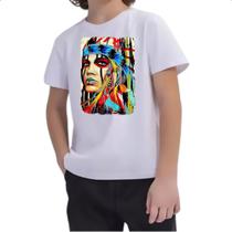 Camiseta Infantil India Americana Print Color