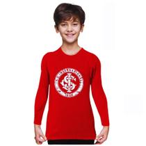 Camiseta Infantil Internacional Manga Longa Vermelha Unissex Camiseta Infantil Internacional Manga Longa Vermelha Unissex
