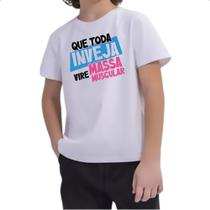 Camiseta Infantil Inveja vire massa muscular Camiseta Infantil Inveja vire massa muscular