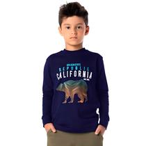 Camiseta Infantil Inverno Menino Republic Algodão Marinho