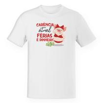 Camiseta Infantil Irônico Carência atual férias e dinheiro