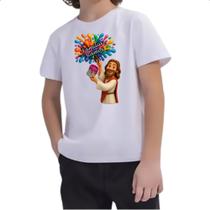 Camiseta Infantil Jesus Escrevendo Familia Ramos Camiseta Infantil Jesus Escrevendo Familia Ramos