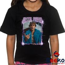 Camiseta Infantil Justin Bieber 100% Algodão Geeko Pop Camiseta Infantil Justin Bieber 100% Algodão Geeko Pop