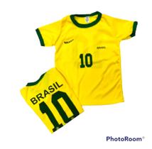 Camiseta infantil juvenil Brasil copa unissex